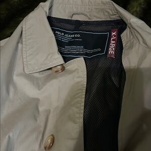 Vintage RL polo jeans arm strap trench coat